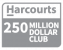 Harcourts 250 Million Dollar Club Icon GREY